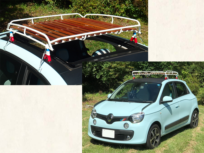 セザムテック製Runault Twingo　ルーフラック　トリコロール